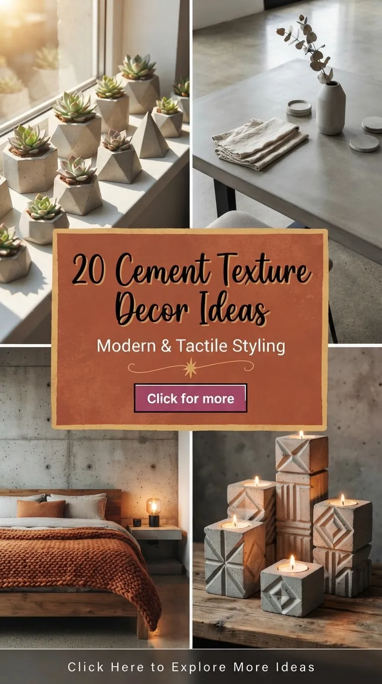 20 Cement Texture Decor Ideas