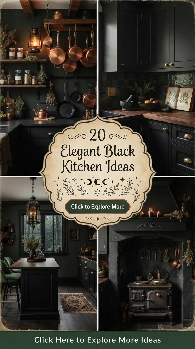 20 Elegant Black Kitchen Ideas