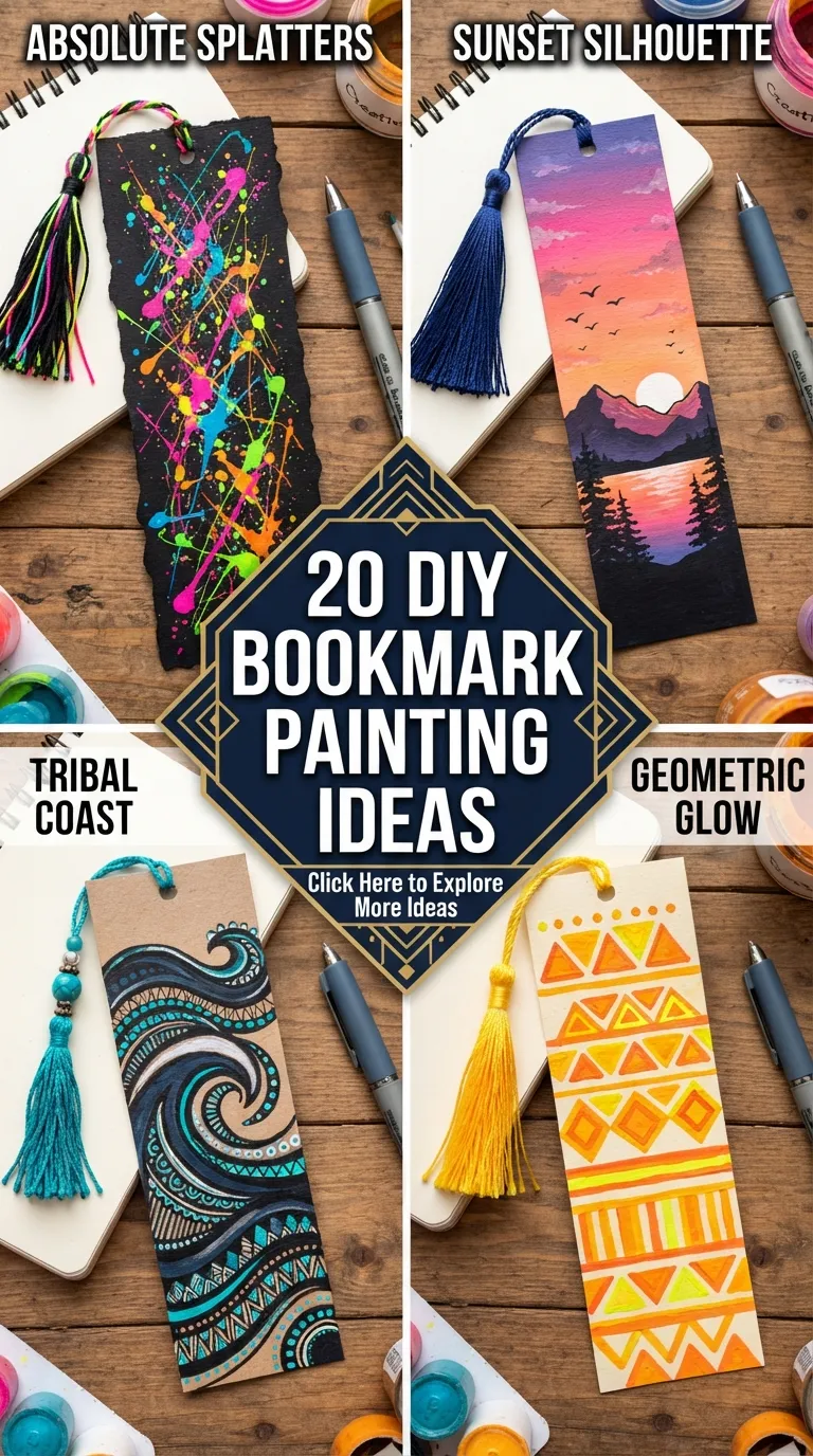 20 DIY Bookmark Painting Ideas